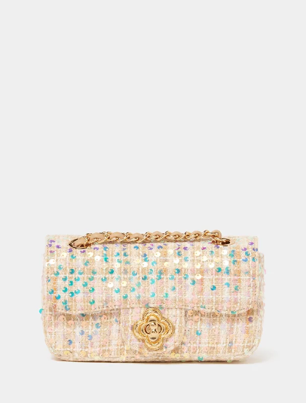 Chantal Sequins Tweed Bag