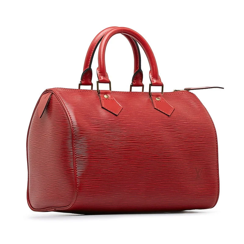 Louis Vuitton Epi Speedy 25 Handbag Boston Bag M43017 Castilian Red