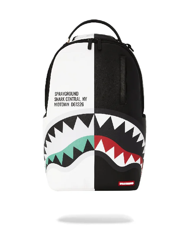 Sprayground Backpack SHARK CENTRAL INVERTED SPLIT DLXSV BACKPACK Black