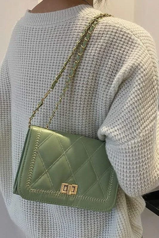 Diamond Chain Shoulder Crossbody Bag