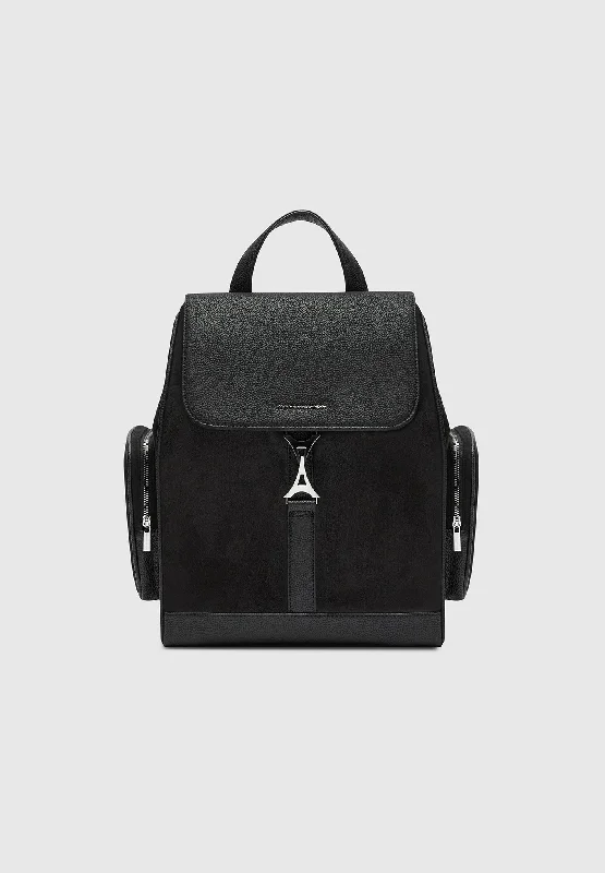 Eiffel Clasp Backpack - Black