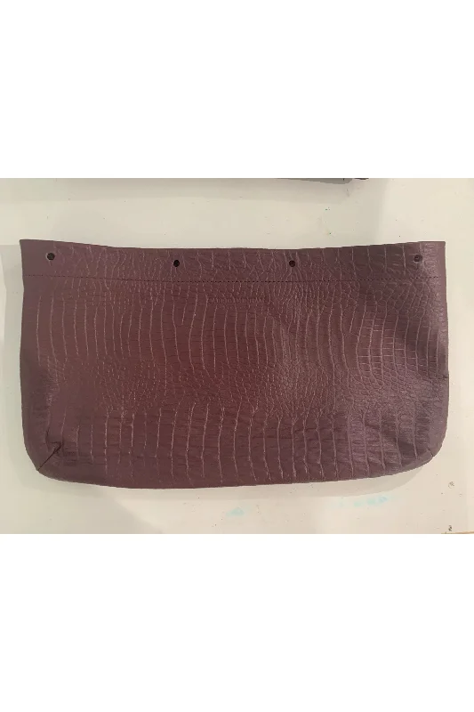 Matte Burgundy Croc Clutch Cover