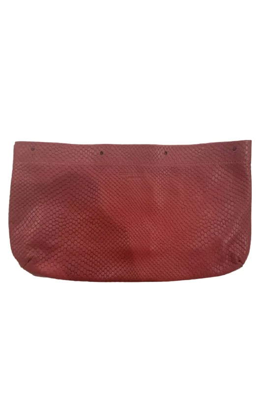 Dark Red Snake Leather Clutch Cover