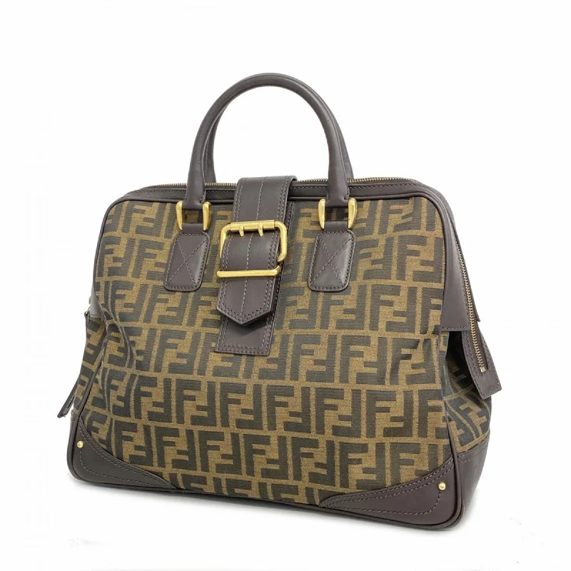 Fendi Zucchino  Canvas Handbag (Pre-Owned)