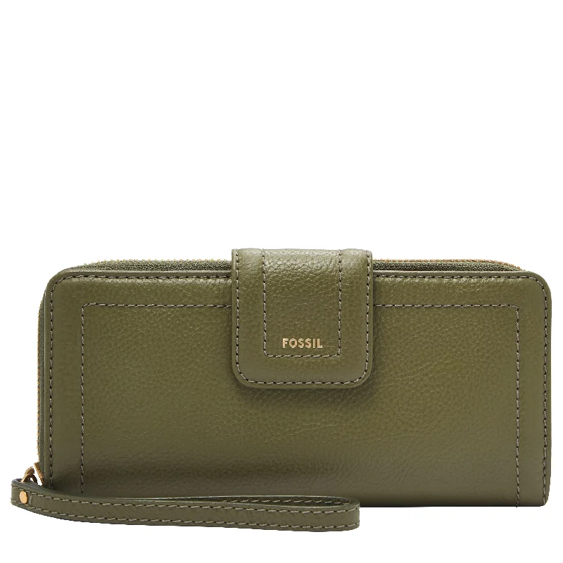 Fossil Women's Madison Leather Zip Clutch