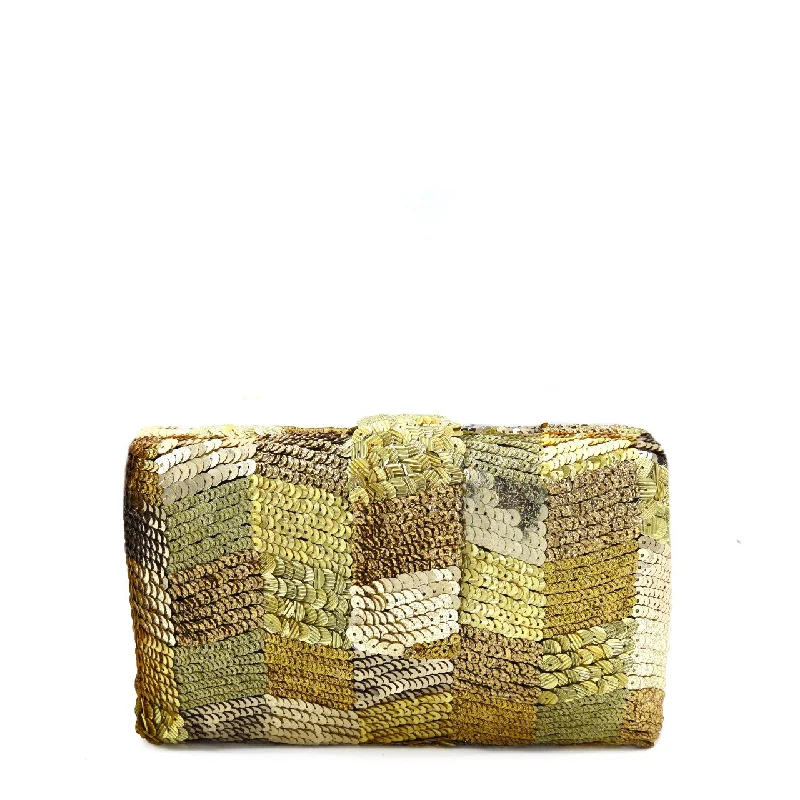 Gold Zigzag Clutch