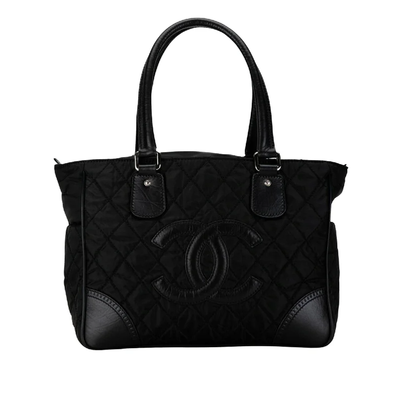 Chanel Logo Cc  Synthetic Tote Bag (Pre-Owned)