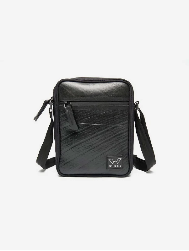 Fancy Finch Vegan Leather Crossbody Bag | Black