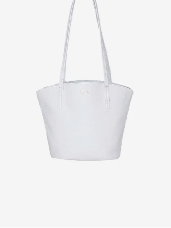 Mimosa Mini Vegan Apple Leather Tote Bag | White