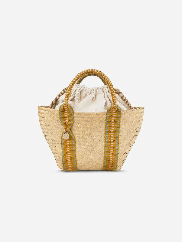 Siap Organic Bamboo Vegan Mini Tapered Handbag | Copper Stripe