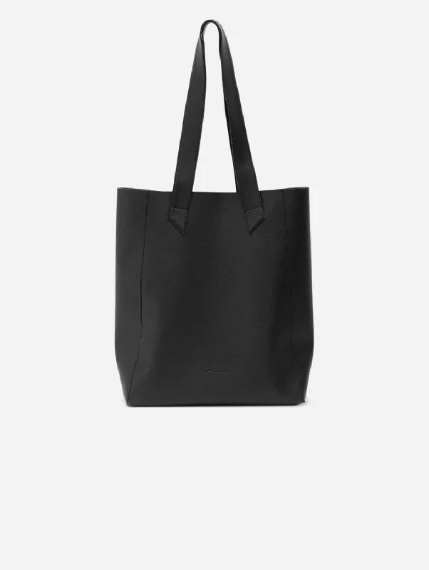 XXL Vegan Leather Tote Bag | Black