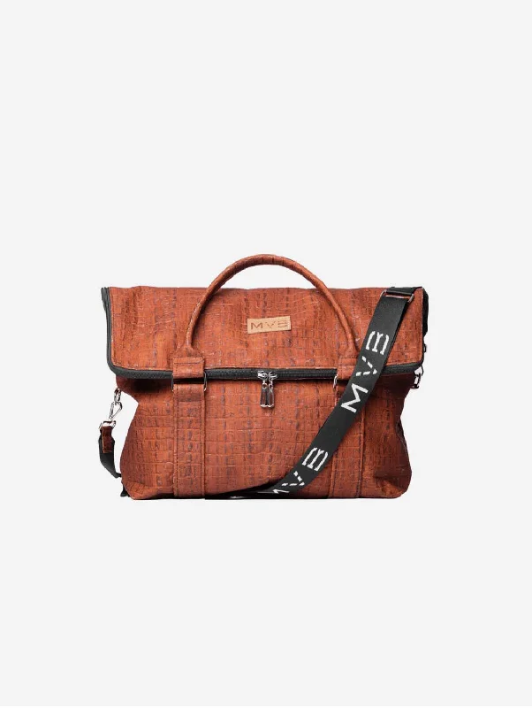 The Versa Cork Vegan Messenger Bag | Croco