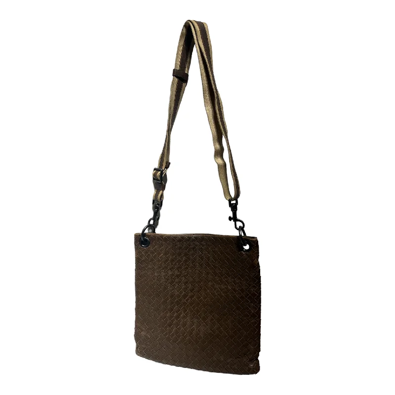 BOTTEGA VENETA/Cross Body Bag/Leather/BRW/WOVEN