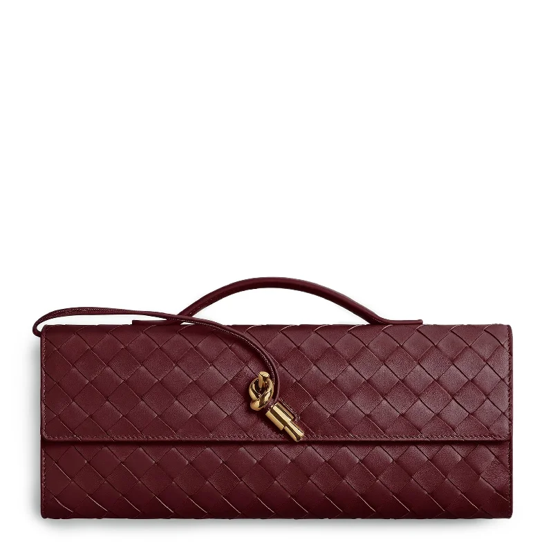 Long Clutch Andiamo Top Handle, Barolo