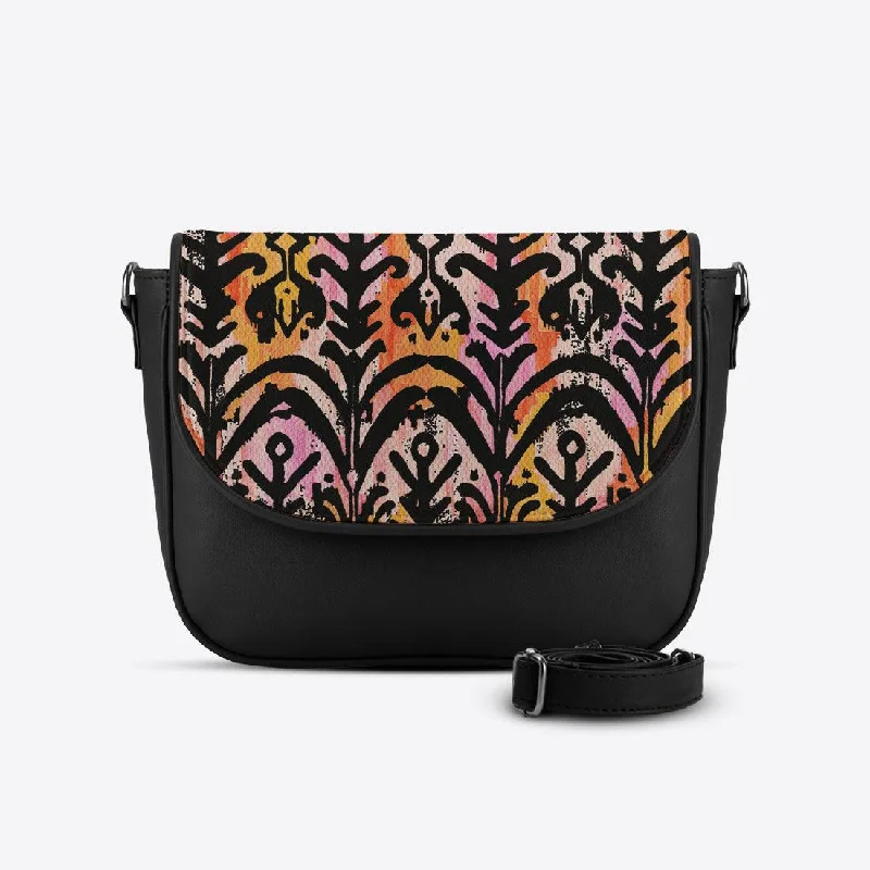 Black Messenger Crossbody Rose