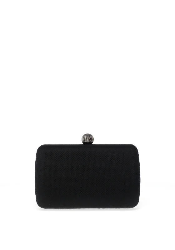 Zen Collection Sphere Clasp Clutch Bag, Black