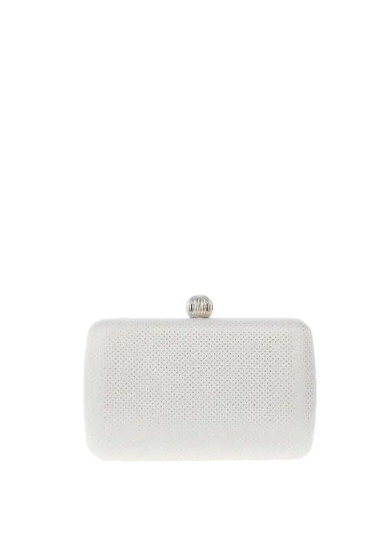 Zen Collection Sphere Clasp Clutch Bag, White