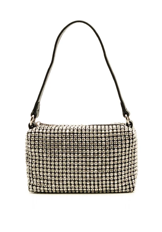 Zen Collection Diamante Mini Bag, Silver