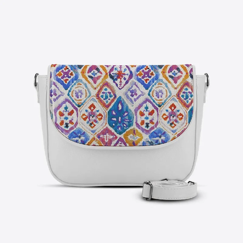 White Messenger Crossbody Mozaic