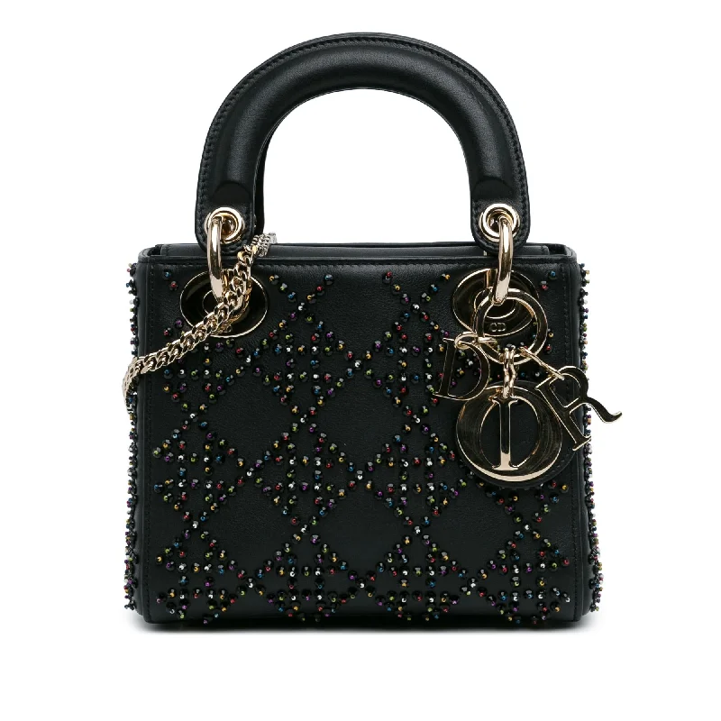 Dior Mini Beaded Lambskin Cannage Lady Dior (SHG-T5wYHY)