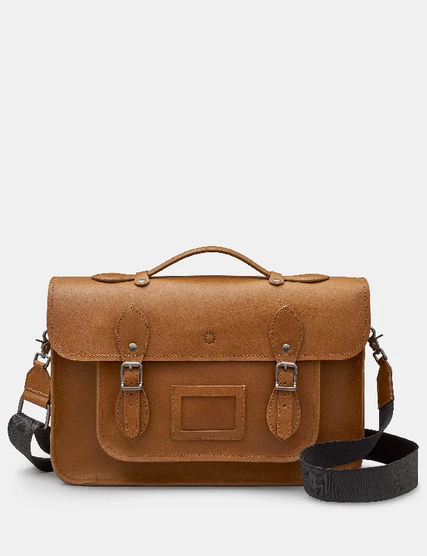 Belforte 14" Brown Leather Satchel