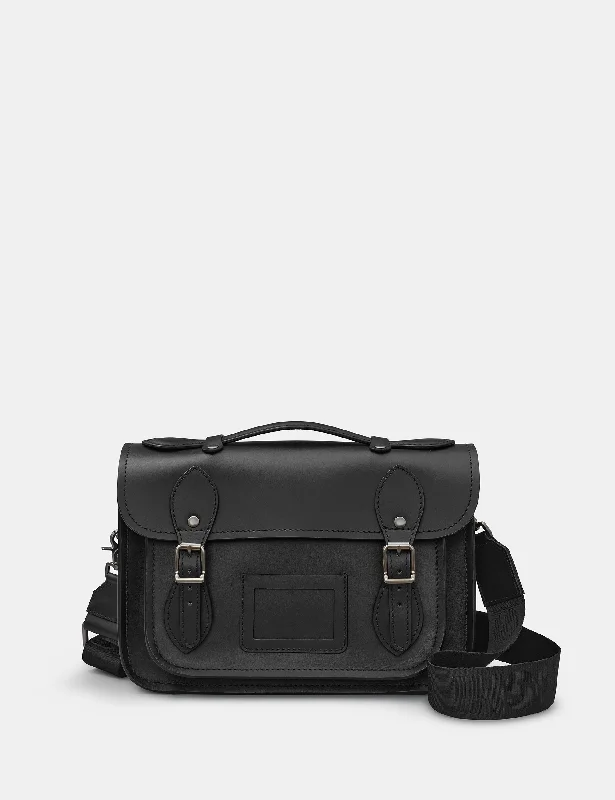 Dewhurst 10.5" Black Leather Satchel Bag