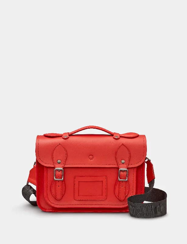 Dewhurst 10.5" Red Leather Satchel Bag